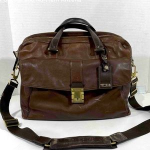 Authentic brown leather TUMI carryon/large laptop bag